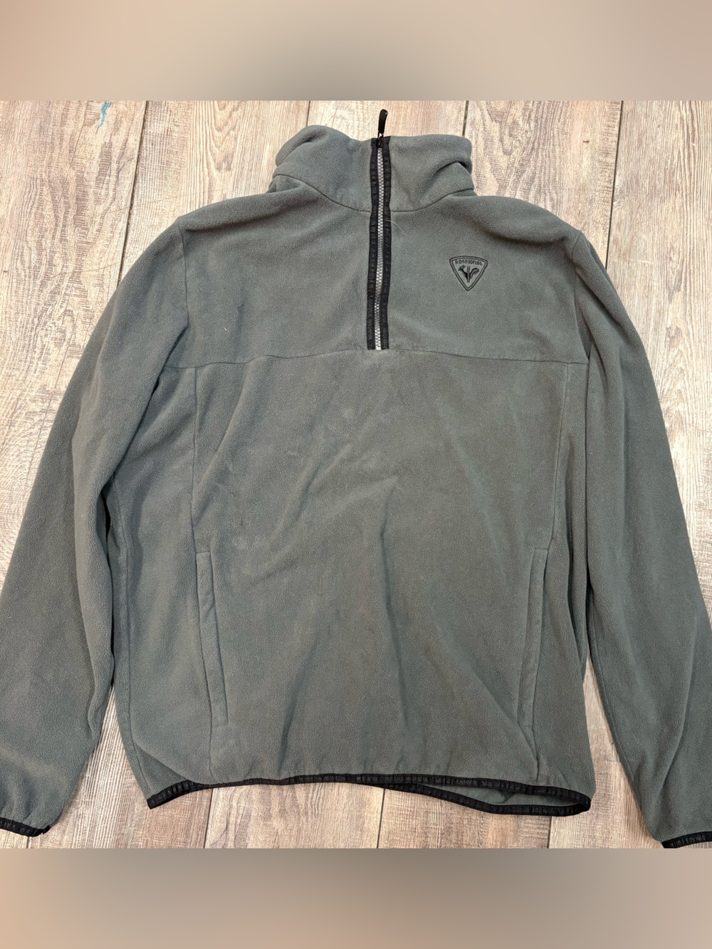 Rossignol Men’s Large 1/4 Zip Fleece Sweater Pull Over Grey